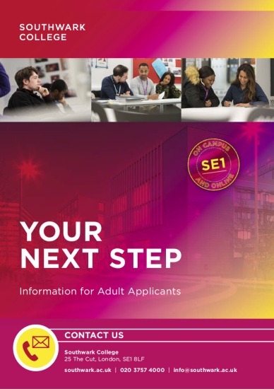 Southwark College Booklet Adults